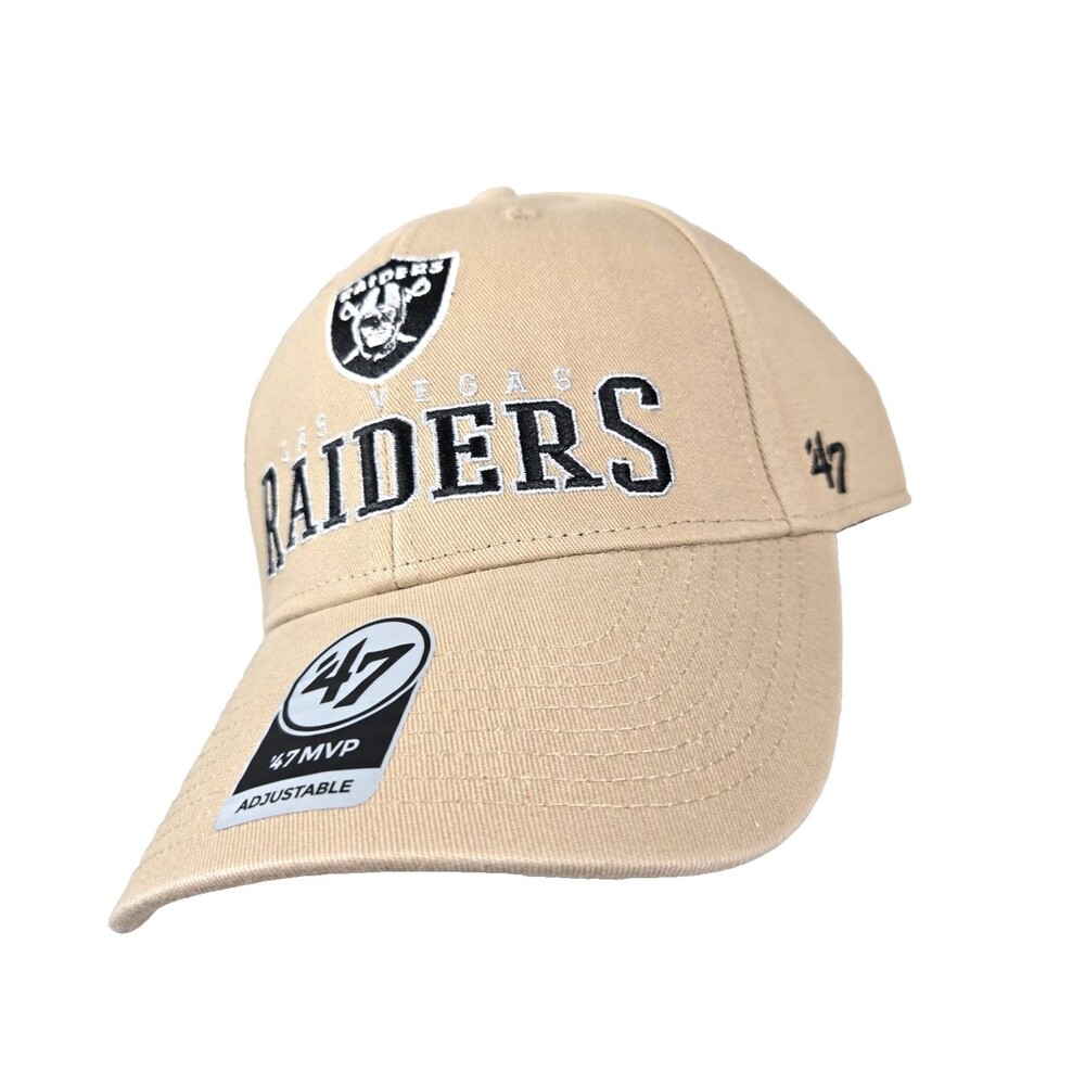 Las Vegas Raiders Men's Hat Cap '47 Brand Adjustable MVP Brown Strapback New